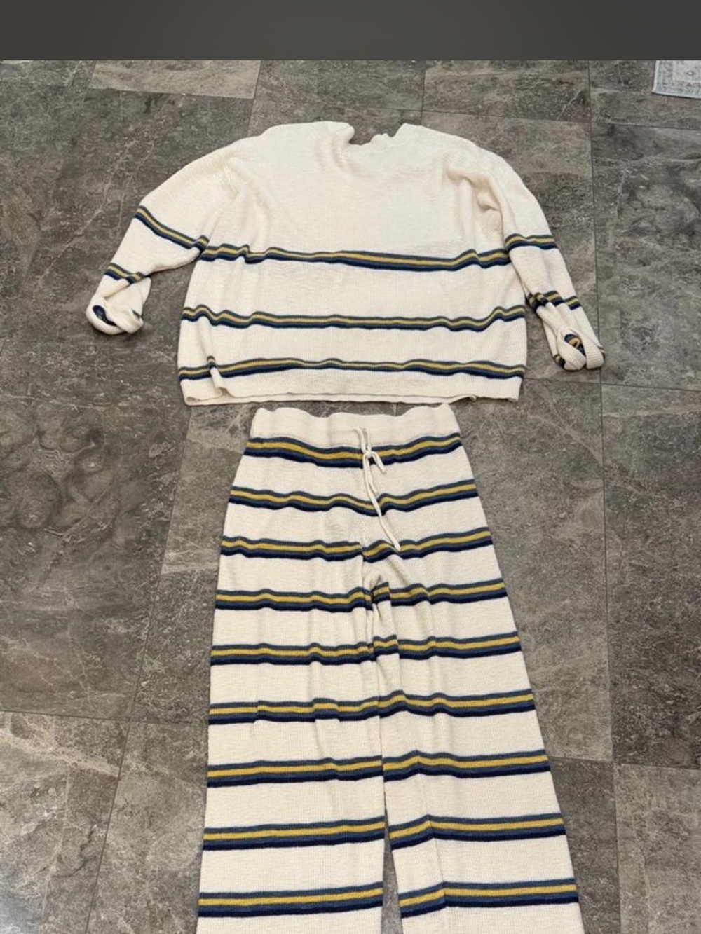 FP Beach Striped Sweater Set Small